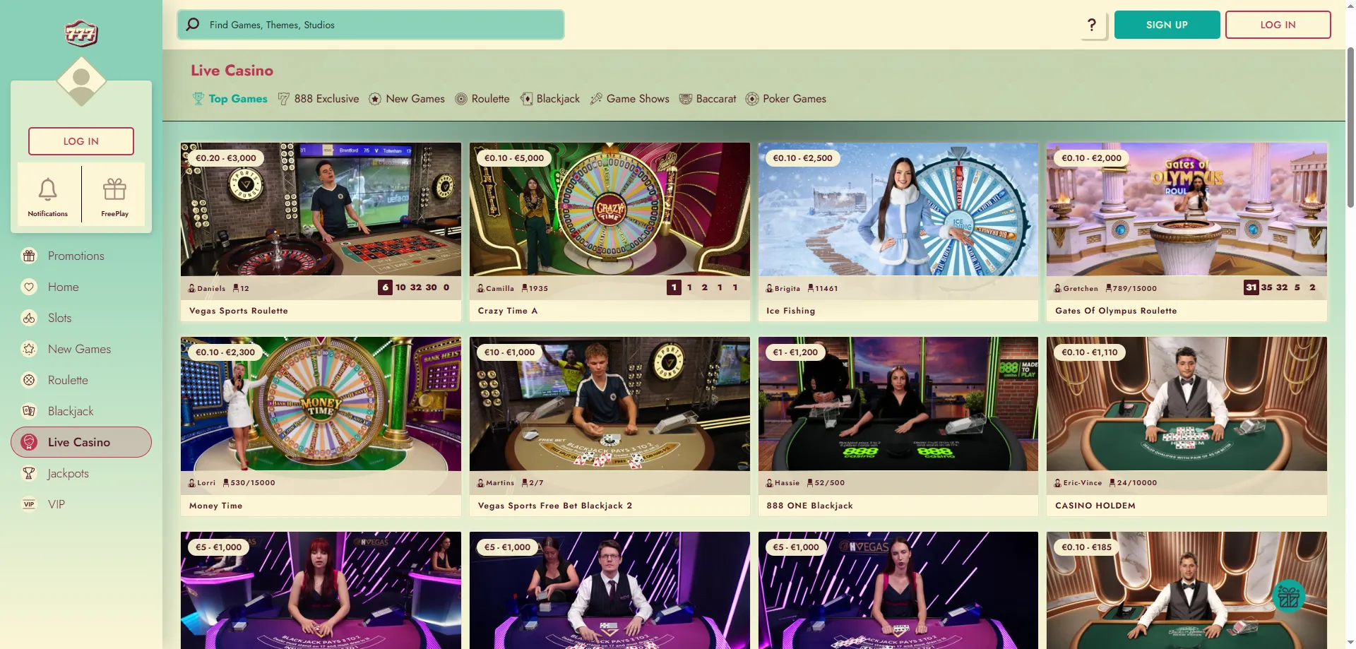 777 Casino live dealer roulette and blackjack tables in 2026